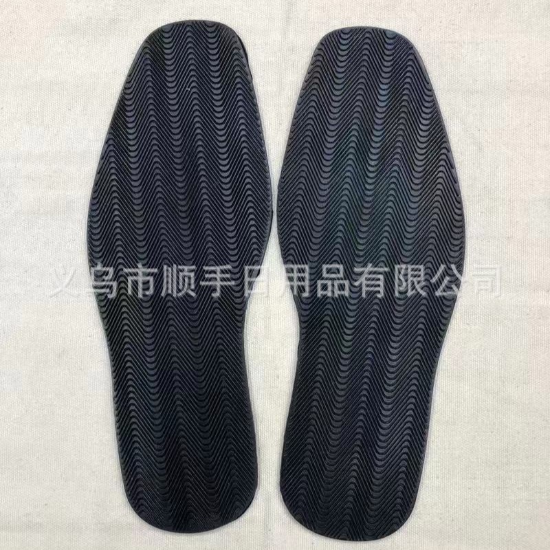 Suela de tela sólida antideslizante resistente al desgaste zapatos de goma zapatos de tela suela pegatinas patrón de onda de goma engrosada multi-capa inferior al por mayor