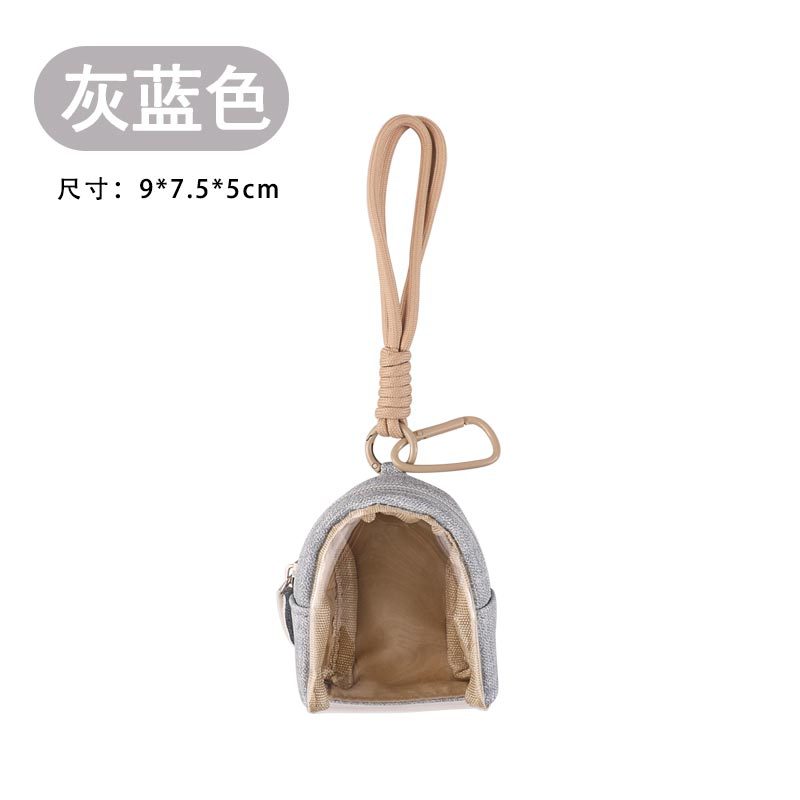 Nuevo tipo de bolso de bar transparente mini bolso de cambio de lona auriculares Bluetooth monedas bolso pequeño bolso de bar de grano bolso colgante