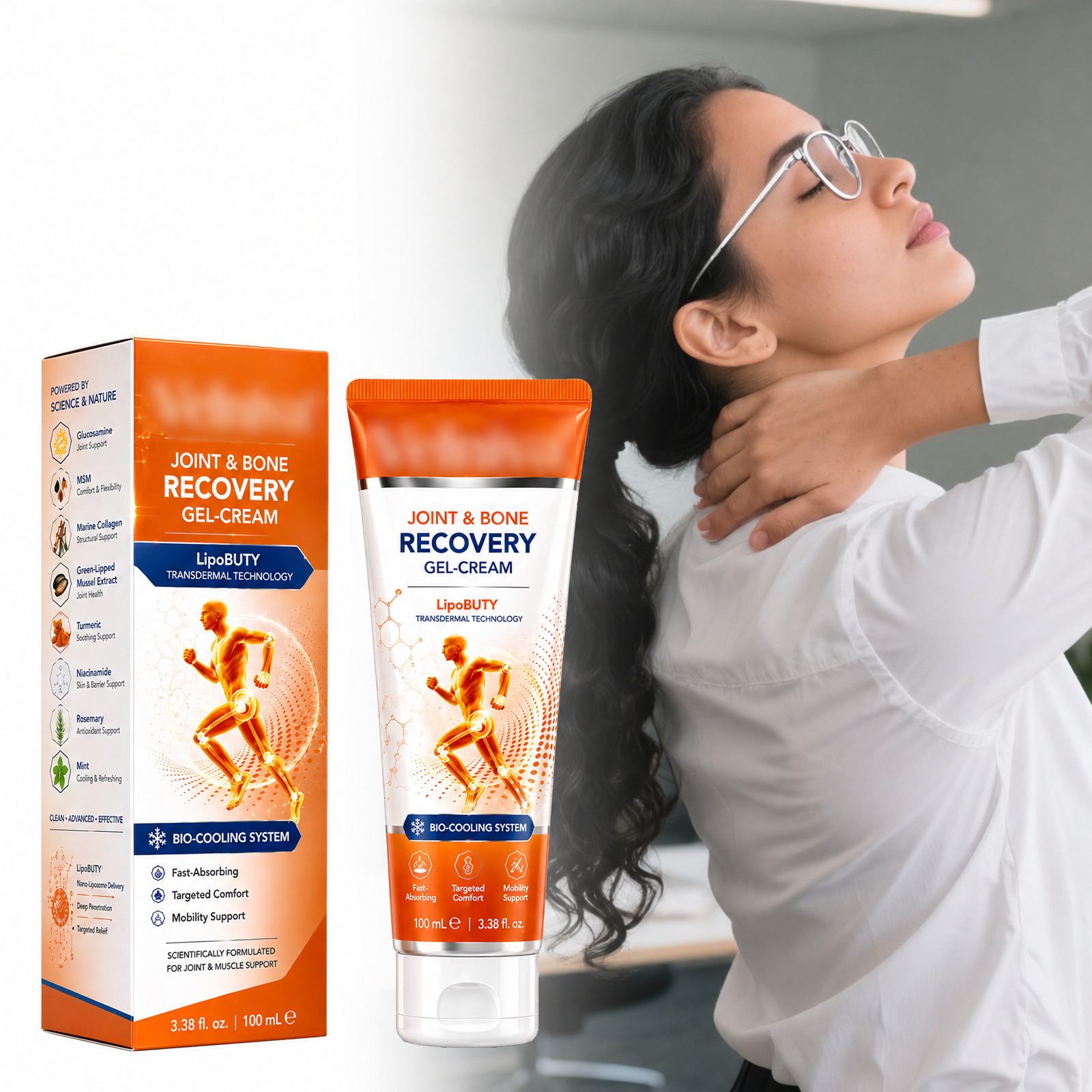 Joint Care Cream for Daily External Use, Gentle Care and Massage for Elbows and Knees, Comfortable Skin Moisturizing Cream