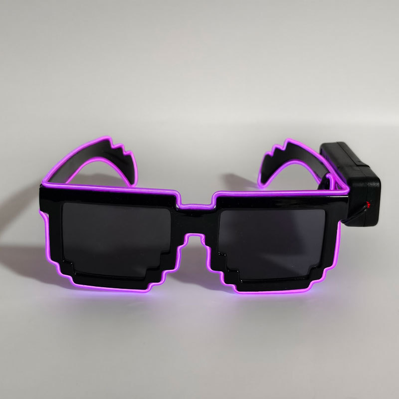 Bar fiesta atmósfera apoyos gafas de sol mosaico LED inalámbrico parpadeo gafas luminosas el gafas bungee