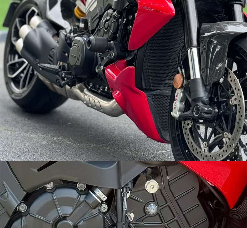 Suitable for Ducati 23-25 Diavel V4 modified body crash protection ball and crash protection rubber accessories