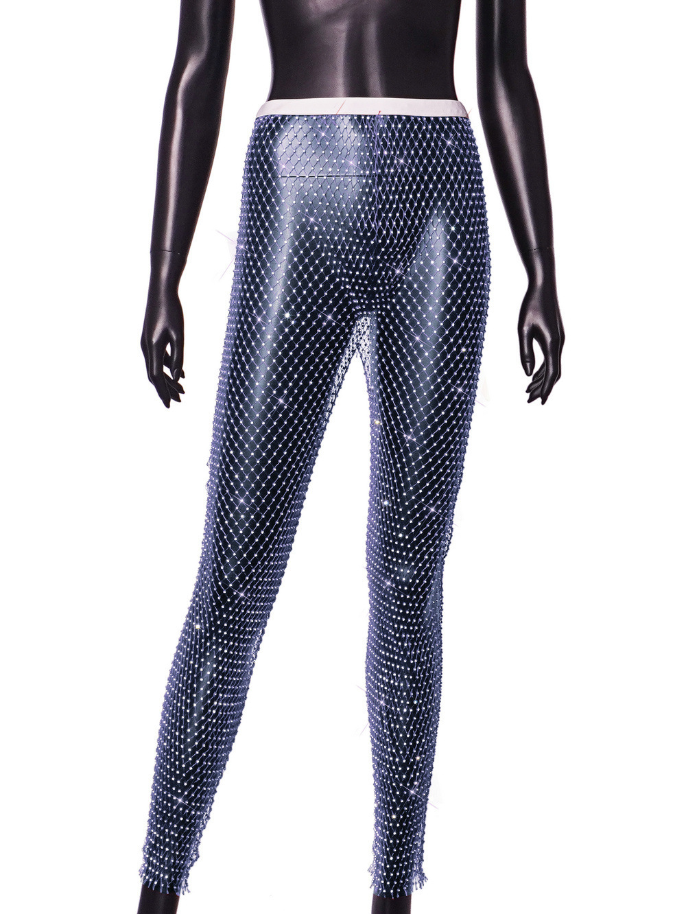 Leggings de rejilla con diamantes de imitación, adelgazantes, para mujer, éxito de ventas en Amazon, color fluorescente 1052
