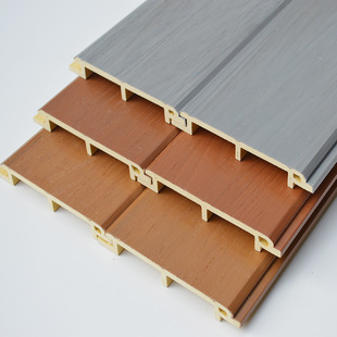 Outdoor decoration plastic wood exterior wall hanging board anti-corrosion durable wood plastic co-extrusion wall panel landscape engineering outdoor decoration board