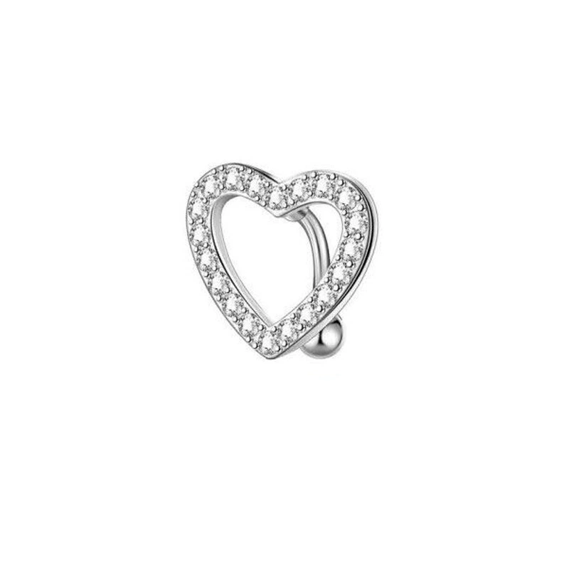 П physiological belly button piercing stainless steel with zircon, Aliexpress, ebay, Amazon