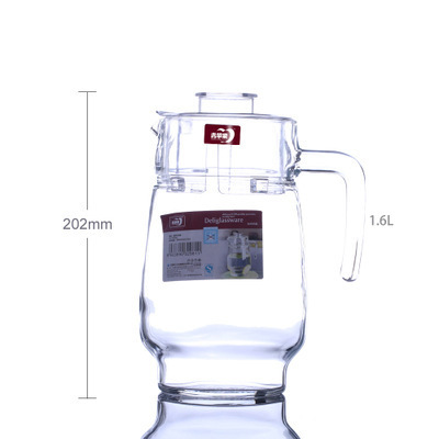 Manzana verde 1.25L gran olla octogonal hervidor de agua fría olla de jugo de cerveza olla de agua de vidrio serie EH1003-1