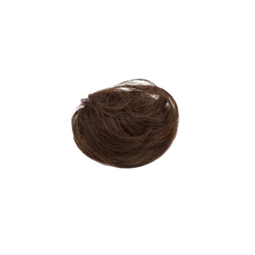 Real hair hair band, cute ball head wig for women, summer and Hanfu, ancient style wig bag, hair accessories, fluffy lazy person