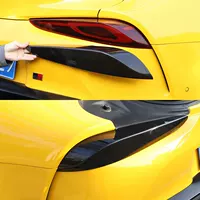 Для 19 Toyota Supra задние фонари с черным корпусом ABS прозрачный серый 2 комплекта (светло-серый)