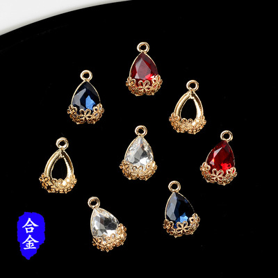 10pcs alloy crystal stones jewelry accessories diy hand made jewelry necklaces earrings pendant accessories manufacturers direct supply