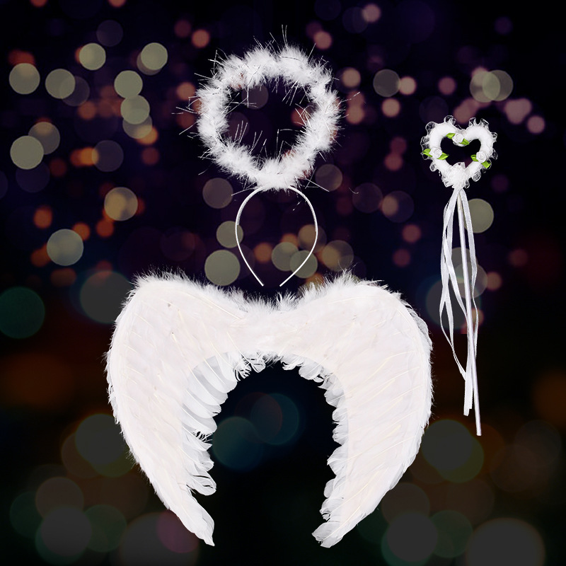 White angel wings for children and adults for kindergarten