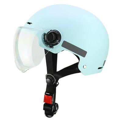 Winter Electric Vehicle Safety Helmets Wholesale — Motosiklet kaskı (dəbilqə) - frosted-light-blue-l