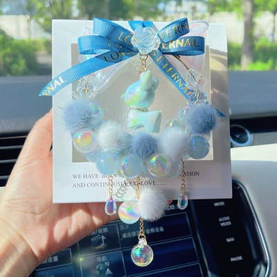 Car hanging Car Hanging Ornament Rearview - morandi-blue