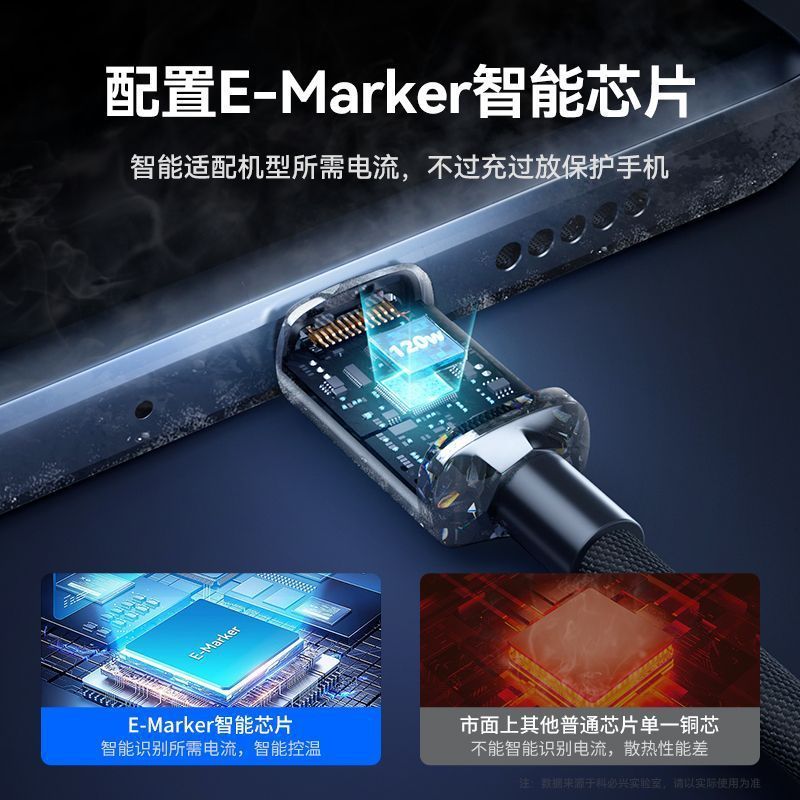 10A冰晶Typec数据线编织加长适用三星一加小米vivop华为荣耀手机|undefined