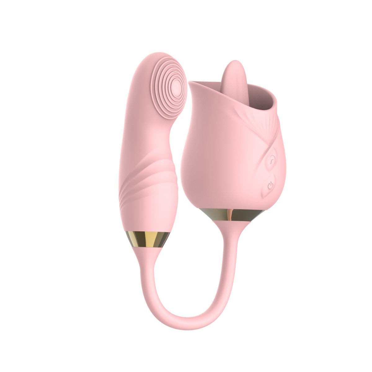 Rose series telescópico chupar lengua lamir vibración salto de huevos masajeador lengua estimular artículos para adultos al por mayor