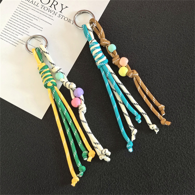 Modern Style Braiding Thread Knot Women's Bag Pendant Keychain display picture 4