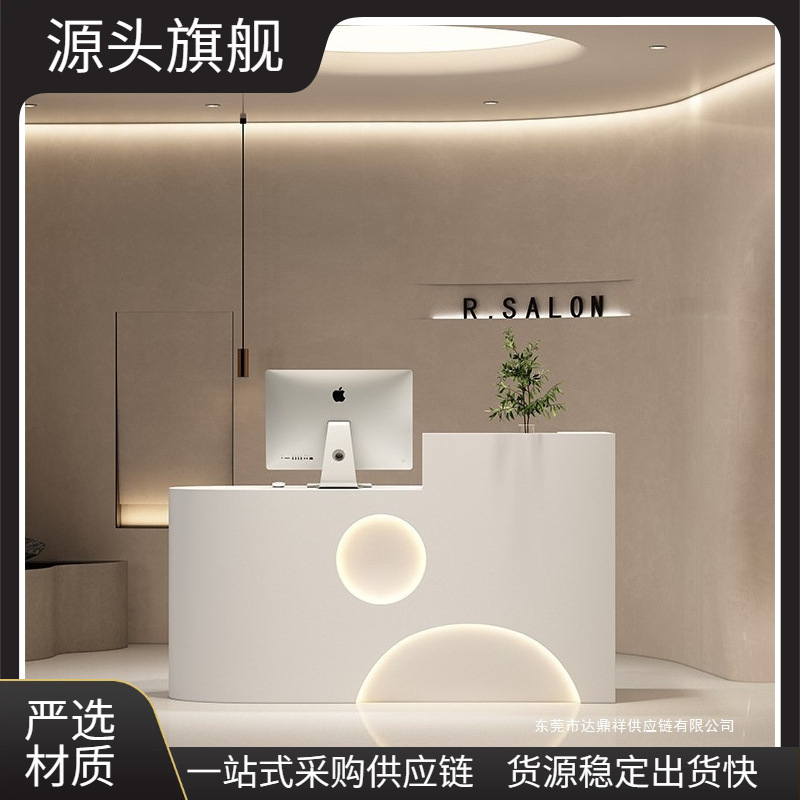 Clothing Store Cash Register Counter, Small Beauty Salon Bar Counter, Simple Modern Lacquered Reception Desk, Women's Clothing