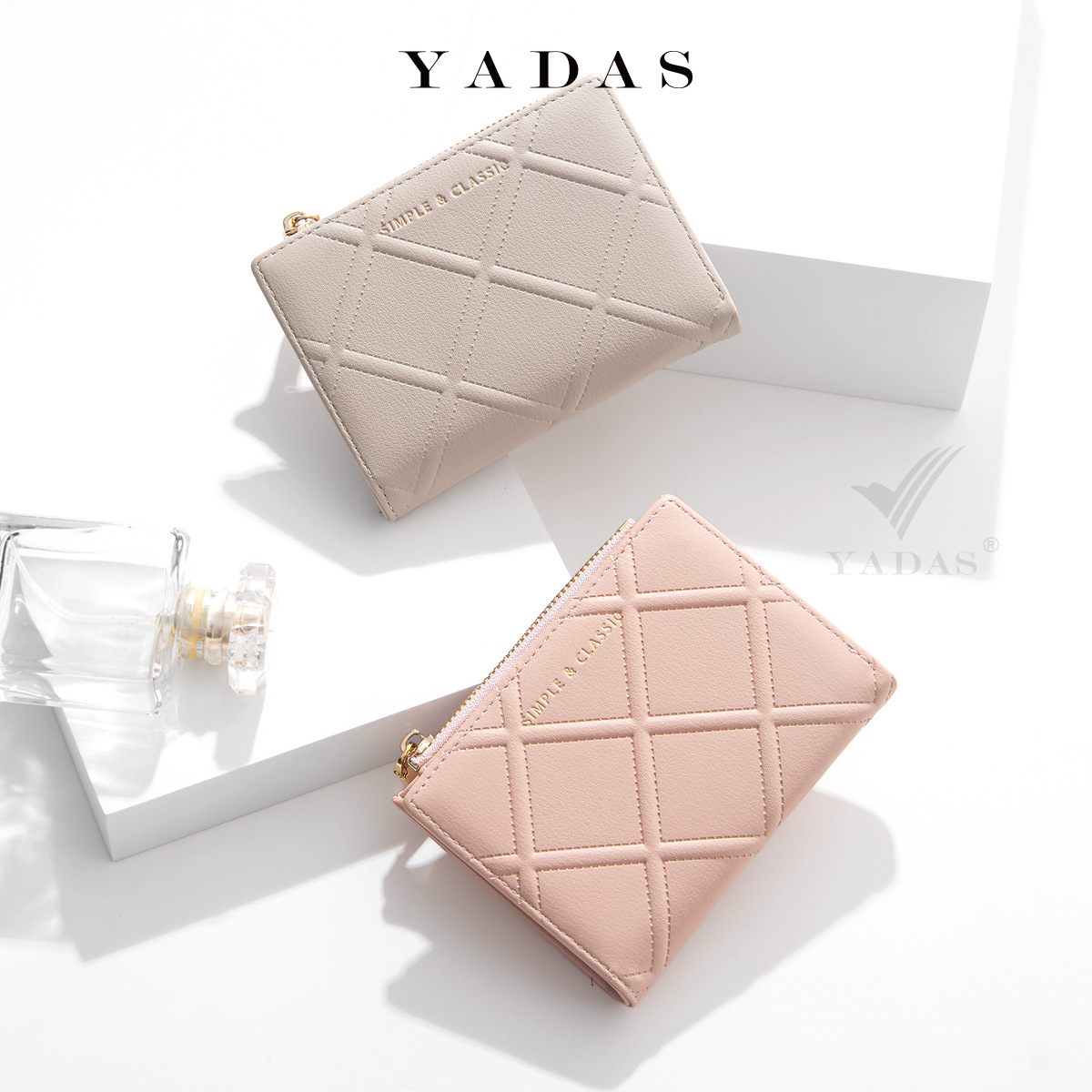 YADAS cartera mayorista de gran capacidad simple bolsa de almacenamiento ligera de lujo ins air zipper bolsa de almacenamiento pu cambio