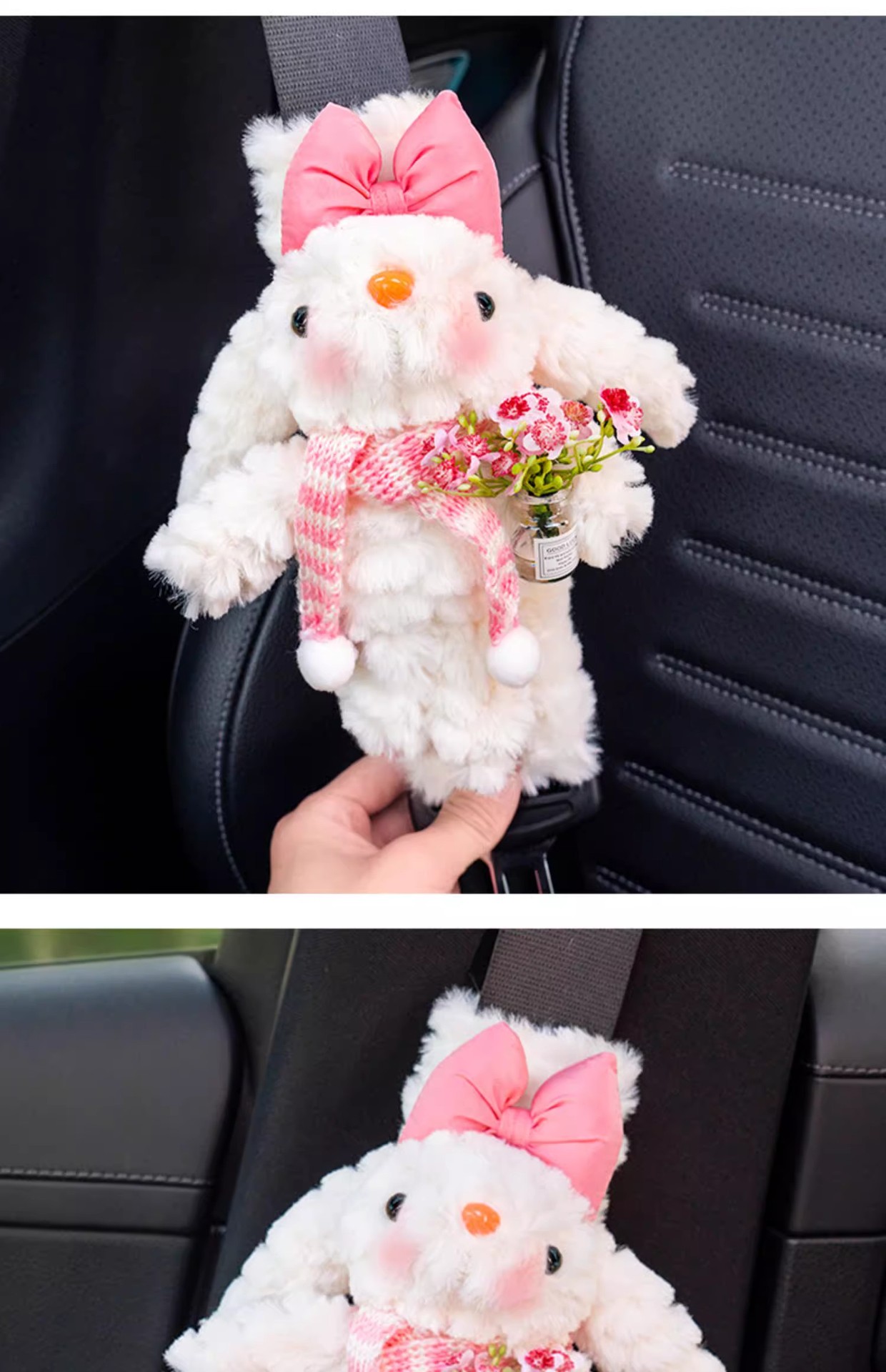 Fairy Rabbit Car Safety Belt Protective Cover Anti-Neck High-Level Girl's Cute Plush Doll Car Shoulder Cover