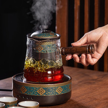 玻璃煮茶壶 陶瓷电陶炉 复古煮茶器套装家用烧茶壶小型办公烧水壶