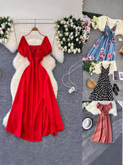 2025新型シフォン韓国版Sexy Dress婦人服東南アジア卸売商品ソース外国貿易婦人服露店商品ソース