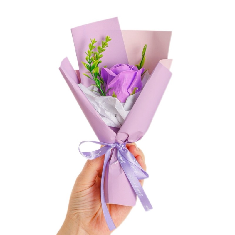 单支香皂玫瑰花七夕情人节送女友闺蜜生日拍摄摆件排队聚会小礼品|undefined