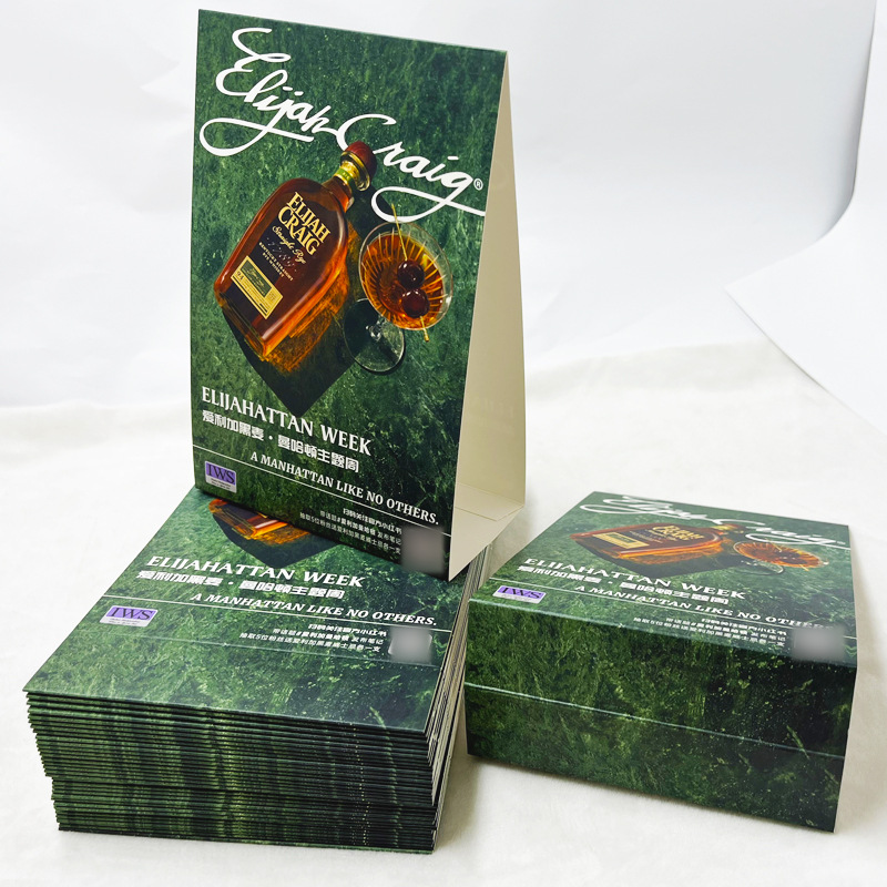 Customized Corporate Product Triangle Table Cards, A4 Table Card Design and Production, Display Cards, Special-Shaped Paper Cards, Printing Factory