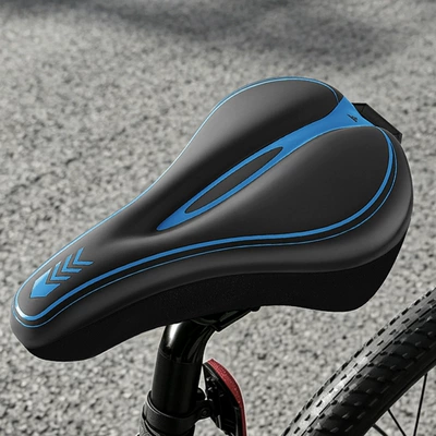 Seat Cushion, Dynamic Bike Sponge – Seat cushion, seat cover - liquid-silicone-blue-fully-wrapped