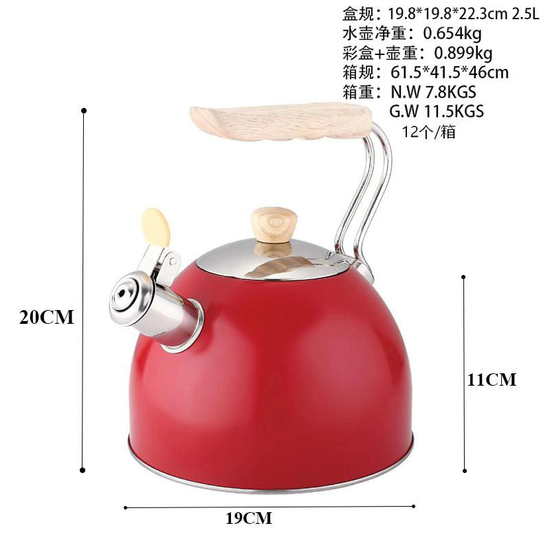 Hervidor con Silbato KV-526 de Acero Inoxidable para Cocina