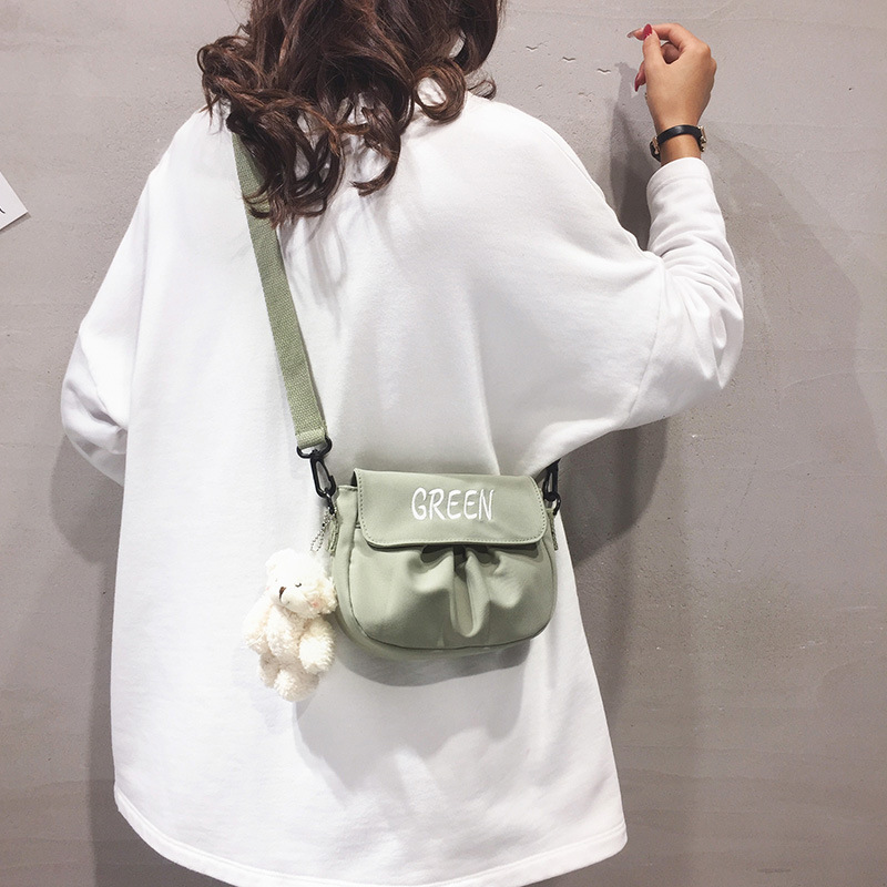 Nylon shoulder bag women's fashion cross-border printed letter messenger bag versatile Korean style mobile coin purse women's wholesale
