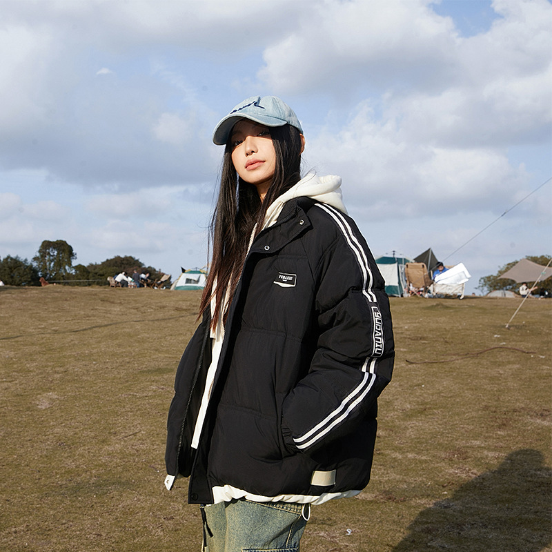 2025 invierno nuevo estilo de algodón femenino universal corto estilo de moda con capuzas suelta de algodón femenino coreano chaqueta de algodón delgada chaqueta image 6