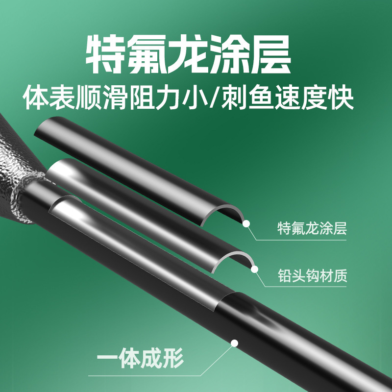 Aohu Qiaofeng ルアーヘッドフック 50 個テフロン強化障害物防止底ルアー餌漁具卸売|undefined