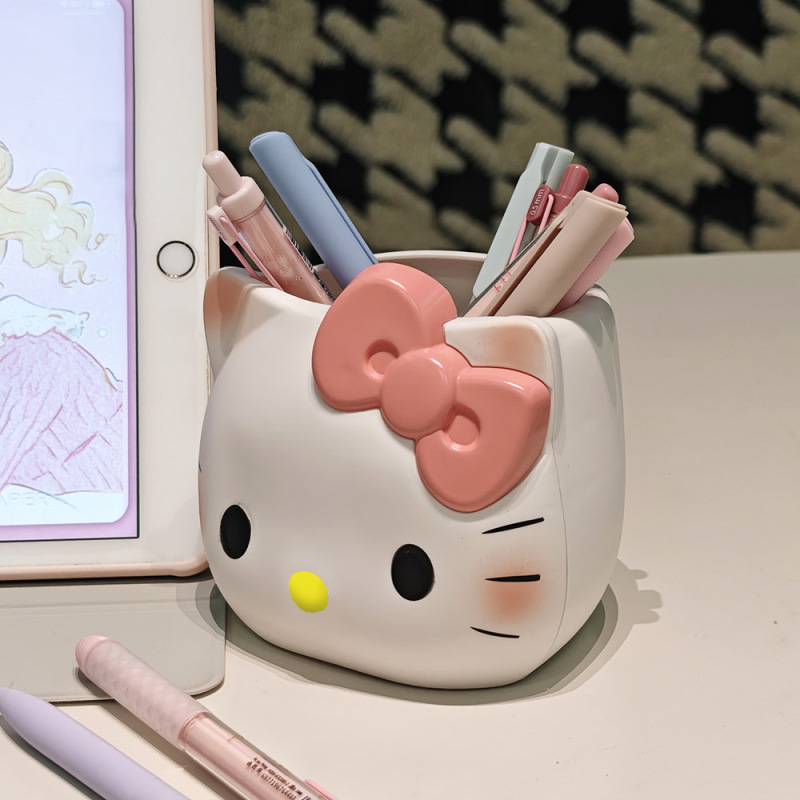 卡通KT猫HelloKitty高颜值化妆刷收纳筒桌面笔筒装饰摆件礼物批发|undefined