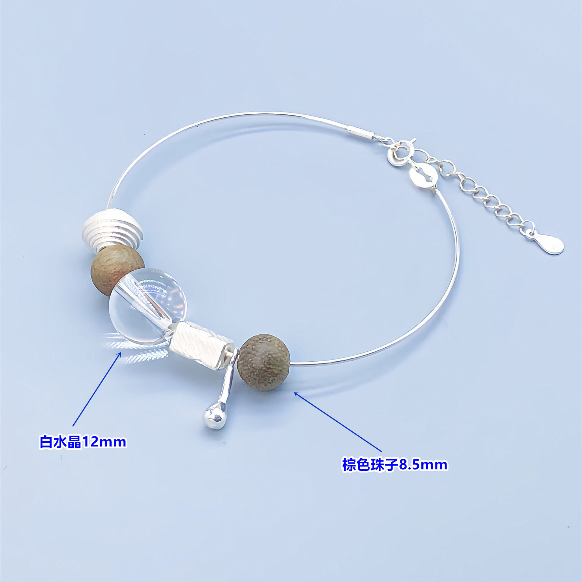 s999 pure silver threaded striped round beads, spacer beads, barrel beads, crystal accessories for handmade DIY jewelry, bracelet, and necklace