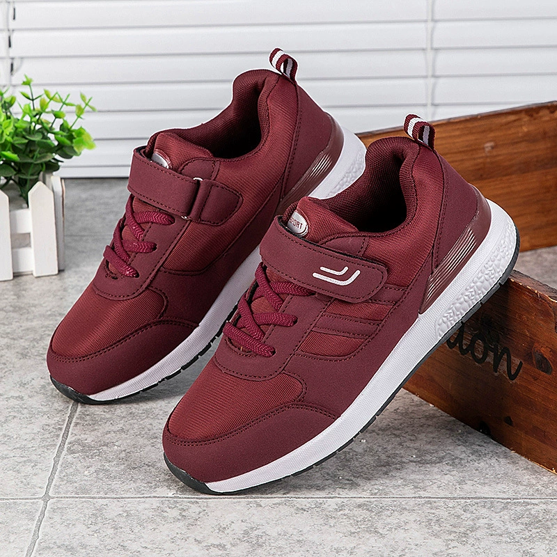 Весна и осень 2022 Обувь для пожилых людей Женская Нескользящая прогулочная обувь для среднего и пожилого возраста Кроссовки с мягкой подошвой Очень большой размер 1666