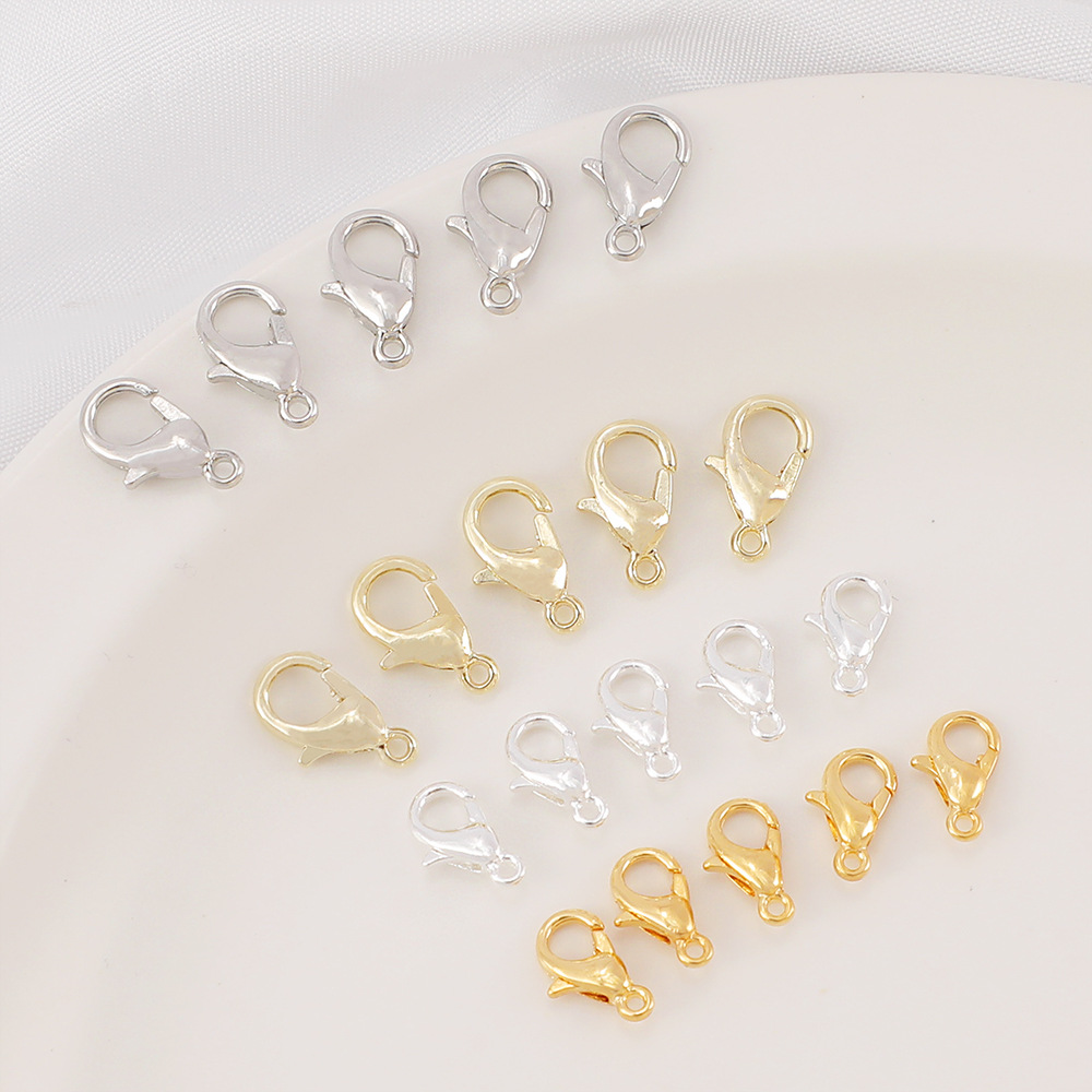 保色龙虾扣扣头18K镀真金合金项链连接搭扣龍蝦扣diy配件弹簧扣头