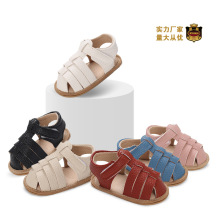 宝宝一岁凉鞋皮PU婴儿鞋夏季学步鞋魔术贴防滑步前鞋软底鞋休闲