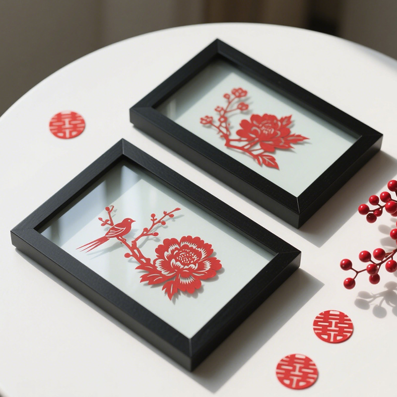 厂家批发双面透明剪纸相框diy手工制作展示收藏透明画框摆件摆台|undefined