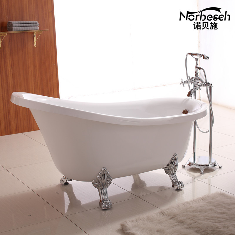 Manufacturer Wholesale Freestanding Hotel Bathtub, Guesthouse Bathtub, Spa Classical Chaise Bathtub, Acrylic Chaise Bathtub