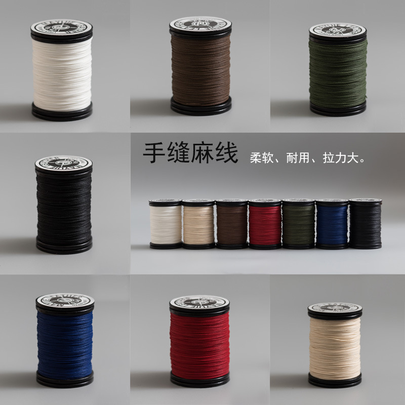 0.34 0.42 0.50mmmyj Waxed Linen Thread THREAD hand -threading hemp…