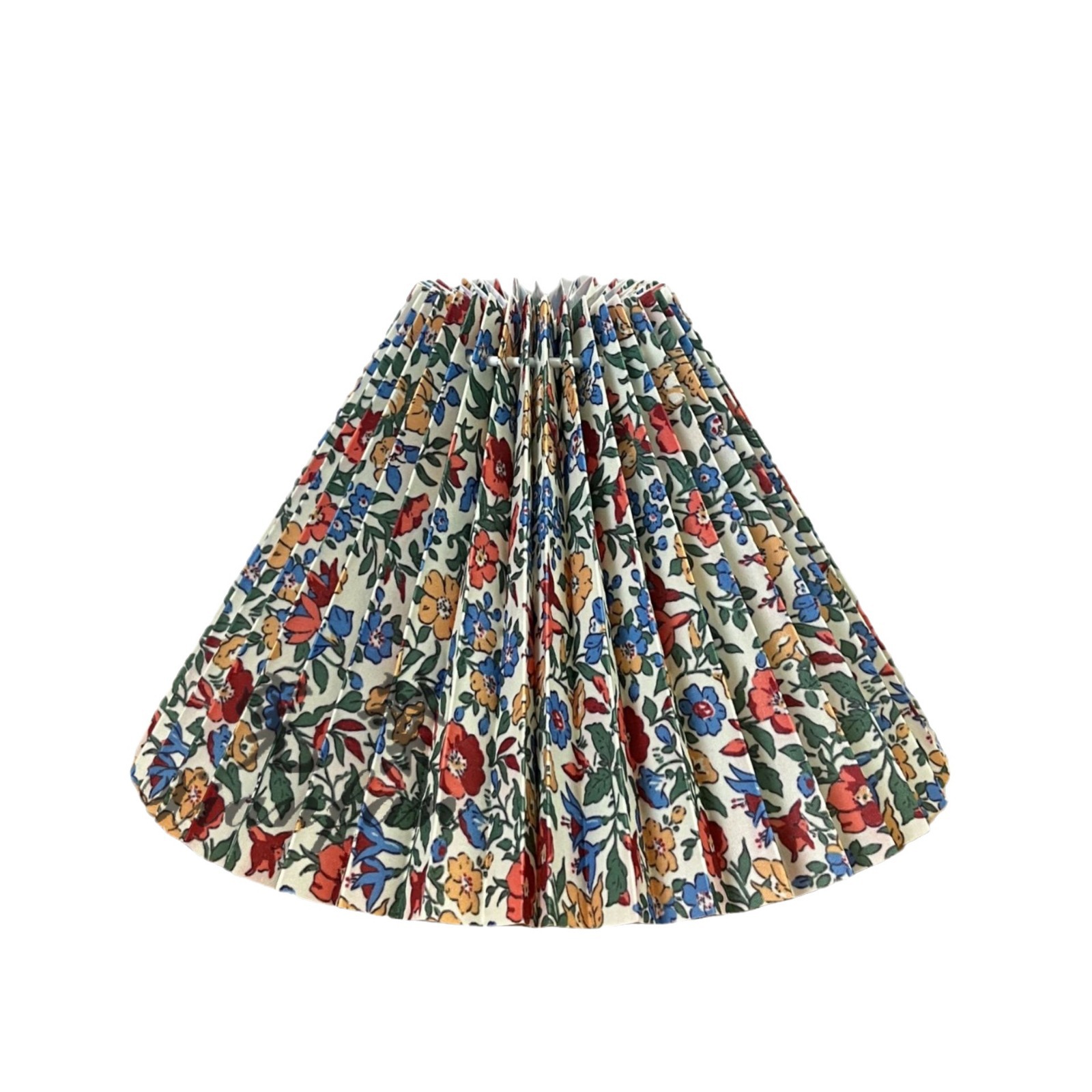 Impresión floral japonesa, tela hecha a mano coreana vintage, pantalla de lámpara plisada, accesorios de lámpara K creativos, E27 pequeños
