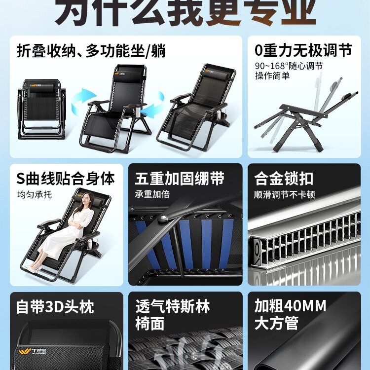 Wholesale Folding Lounge Chair for Home Leisure, Balcony Backrest Chair for the Elderly, Office Lunch Break, Sitting and Sleeping Dual-Purpose