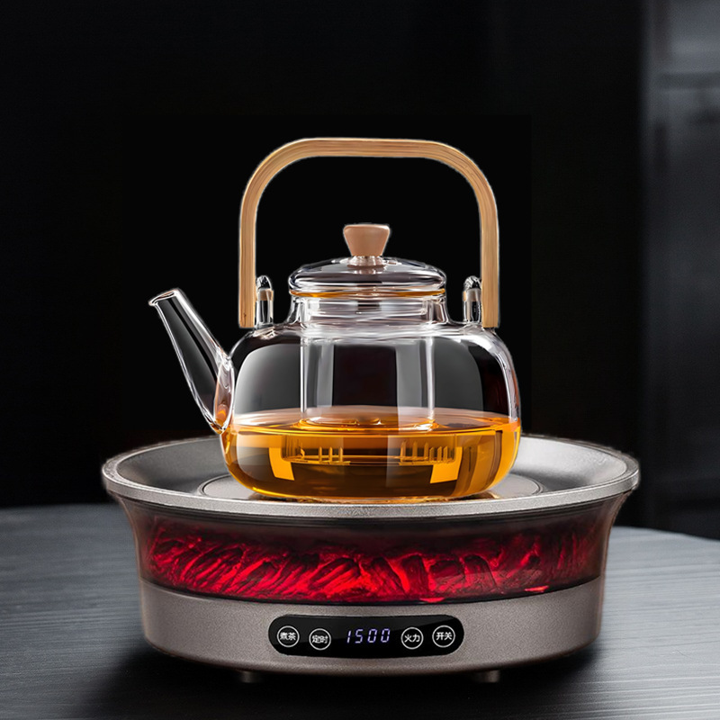 围炉煮茶器电陶炉烤火炉户外多功能电茶炉泡茶壶电热炉蒸煮一体|undefined