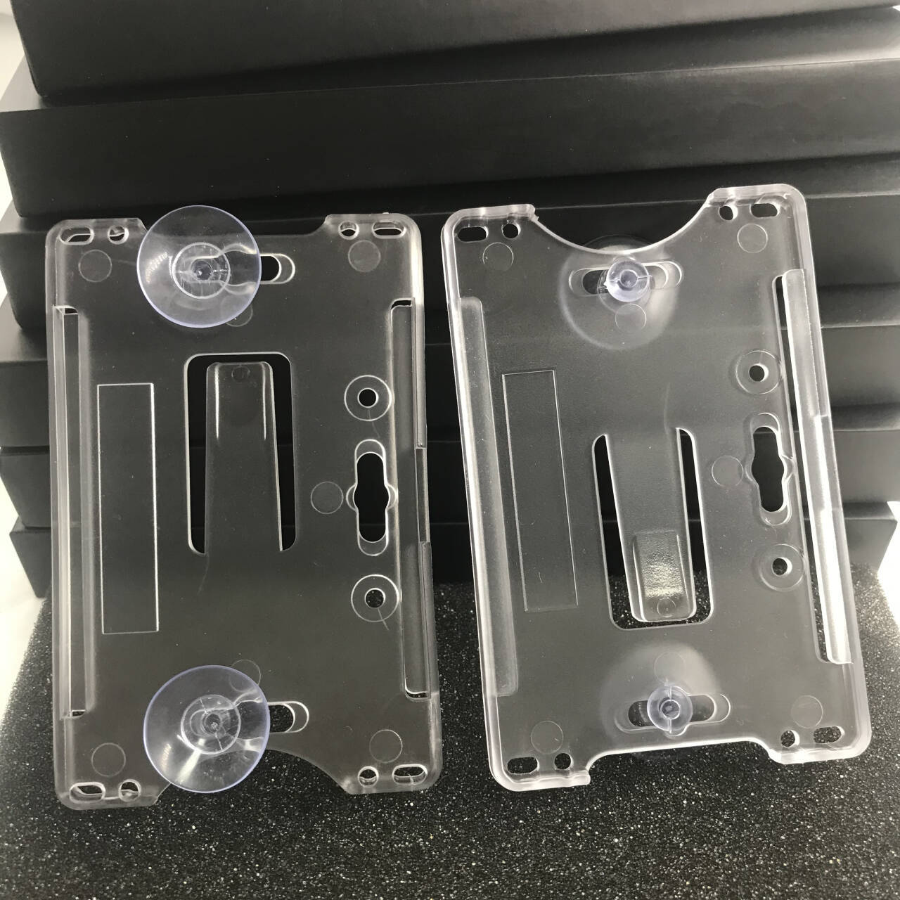 In-Stock Abs Transparent Suction Cup Parking Card Holder, Car Windshield Temporary Parking Card Holder, Business Card Holder