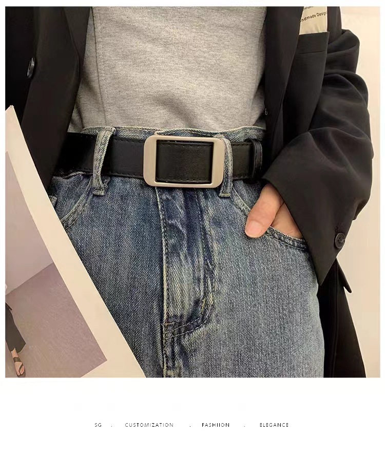 Neue koreanische Version des perforierten Gürtels, vielseitig einsetzbar für Männer und Frauen, modische Bunddekoration, einfach passend zu Anzughosen und Jeansgurt_voghion.com