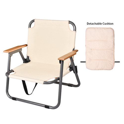 Outdoor foldable chair camping double foldable table chair portable balcony backrest leisure chair with thickened Oxford cloth lazy chair