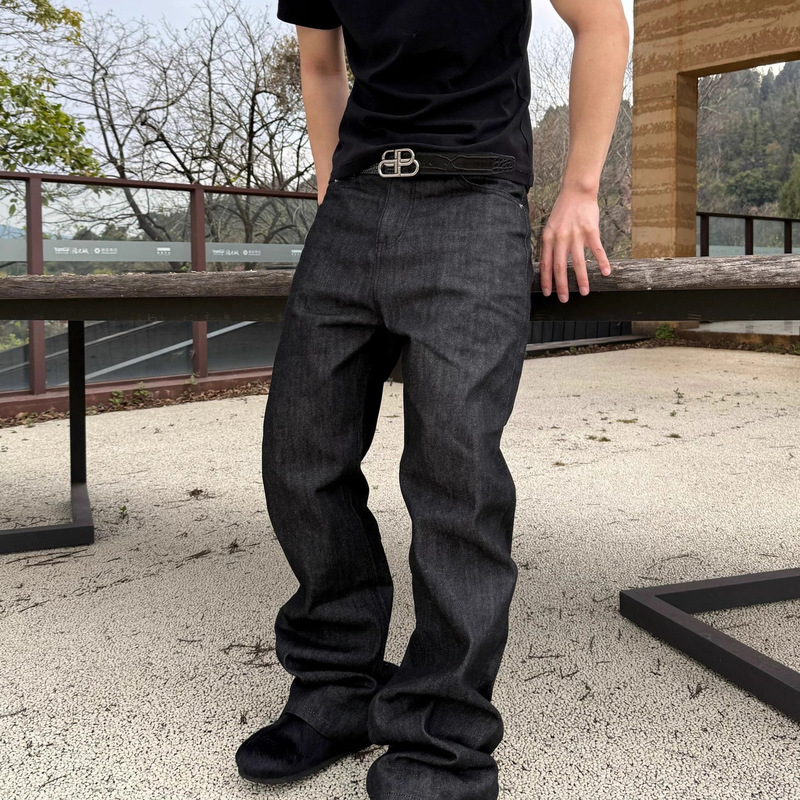 American-Style Vintage Washed Black 517 High-Ounce Slim-Fit Stretch Flared Versatile Men's Jeans Trendy American-Style Vintage Washed Black 517 High-Ounce Slim-Fit Stretch Flared Versatile Men's Jeans Trendy