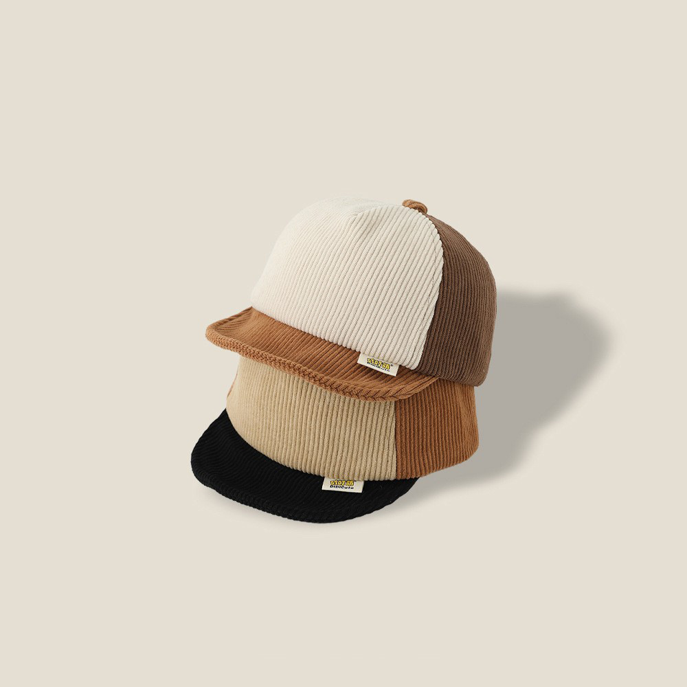 Sombrero de bebé otoño y invierno de terciopelo suave gorra de lengua de goma para bebés de color extranjero amplio sombrero de béisbol caliente para bebés para hombres y mujeres