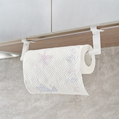Japanese cling film storage rack cabinet door hanging rack no punching rag towel rack kitchen paper towel roll rack