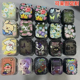ins可爱透明卡通适用AirPods3保护套Pro保护壳4耳机套新款彩绘
