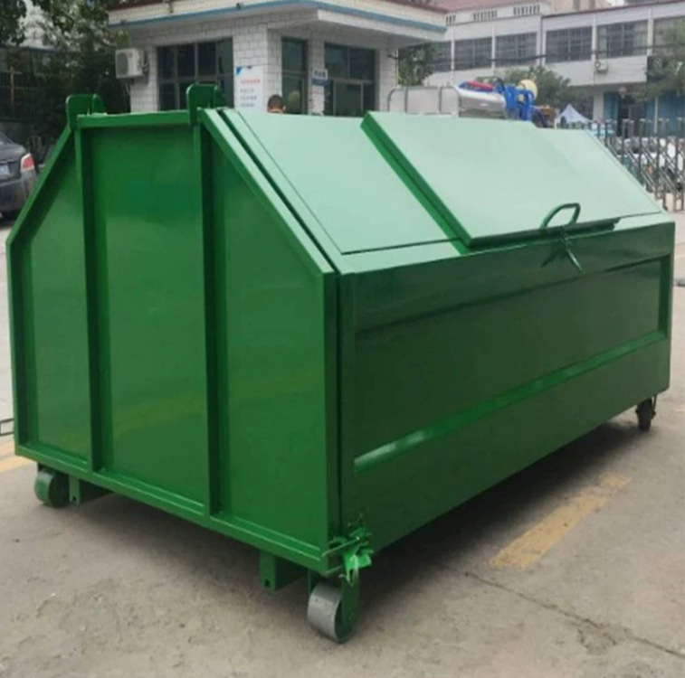 厂家直销垃圾车专用勾臂垃圾箱 户外可移动大型道路钩臂垃圾箱