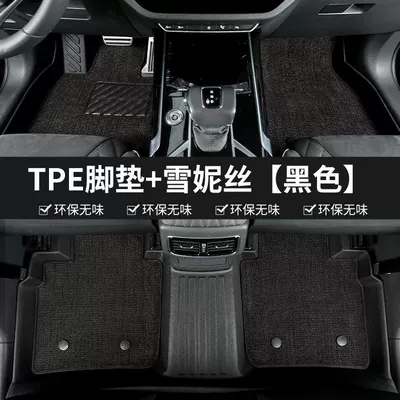 For Xiaopeng MONA-M03 car Ayaqaltılar (Kovriklər) - xiaopeng-mona-m03-special-double-layer-tpe-environmentally-friendly-foot-pad-black-shinnie